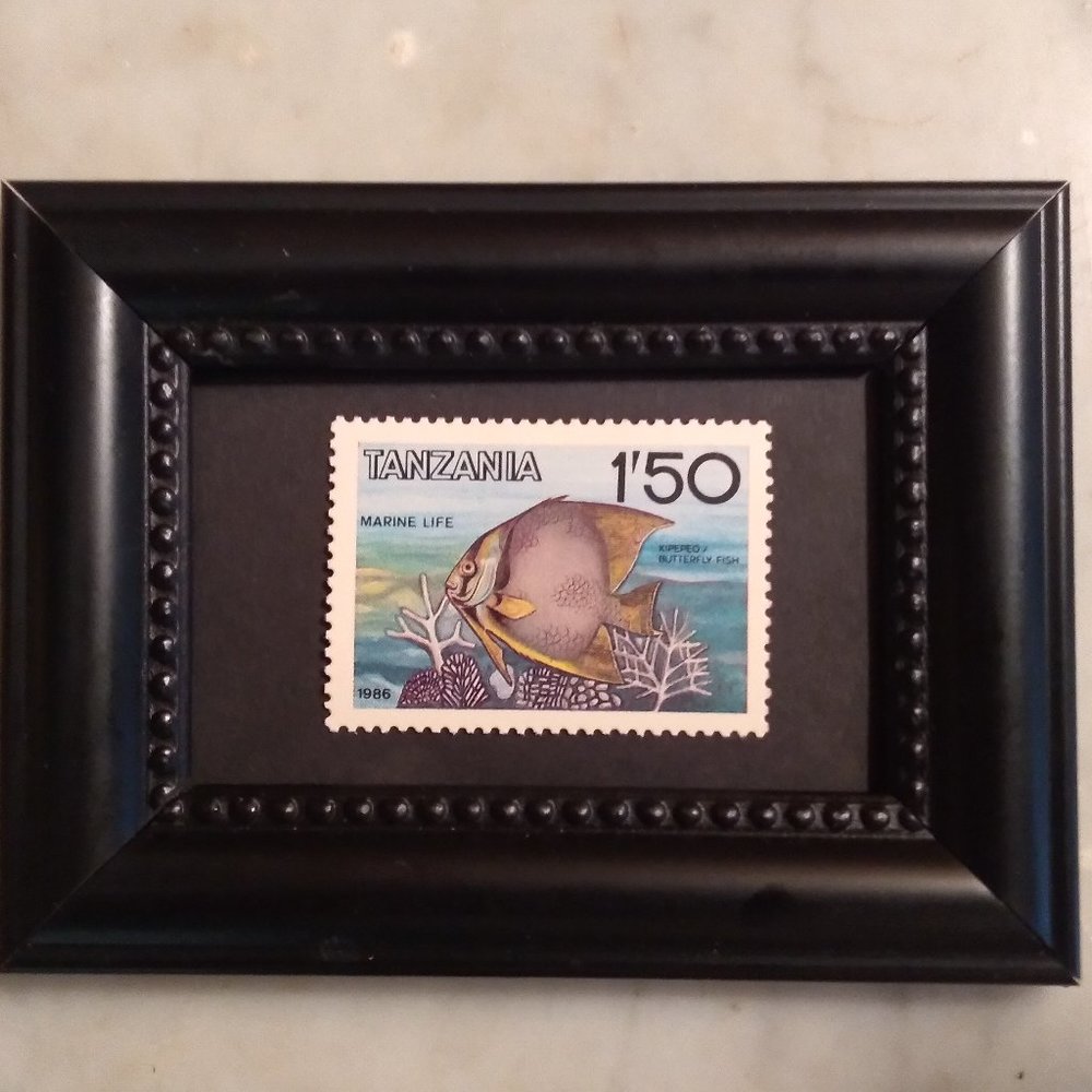 Tchotchke Stamp Art - Butterfly Fish